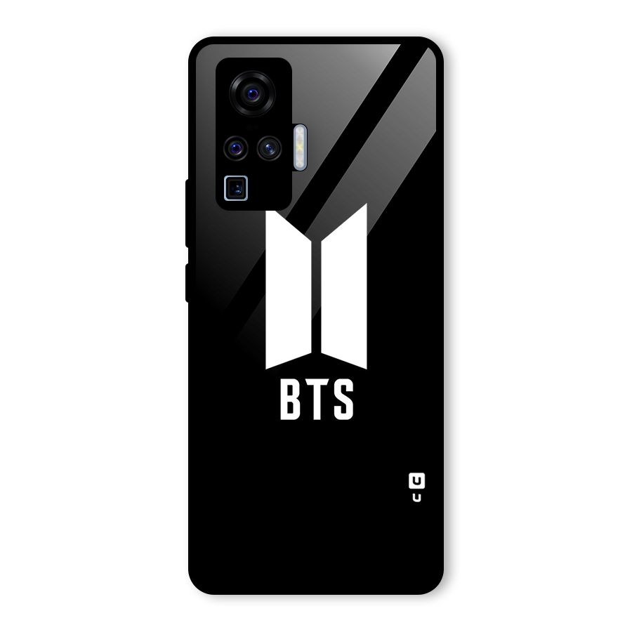 BTS Logo Black Glass Back Case for Vivo X50 Pro