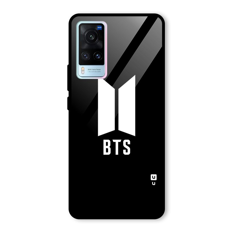 BTS Logo Black Glass Back Case for Vivo X60