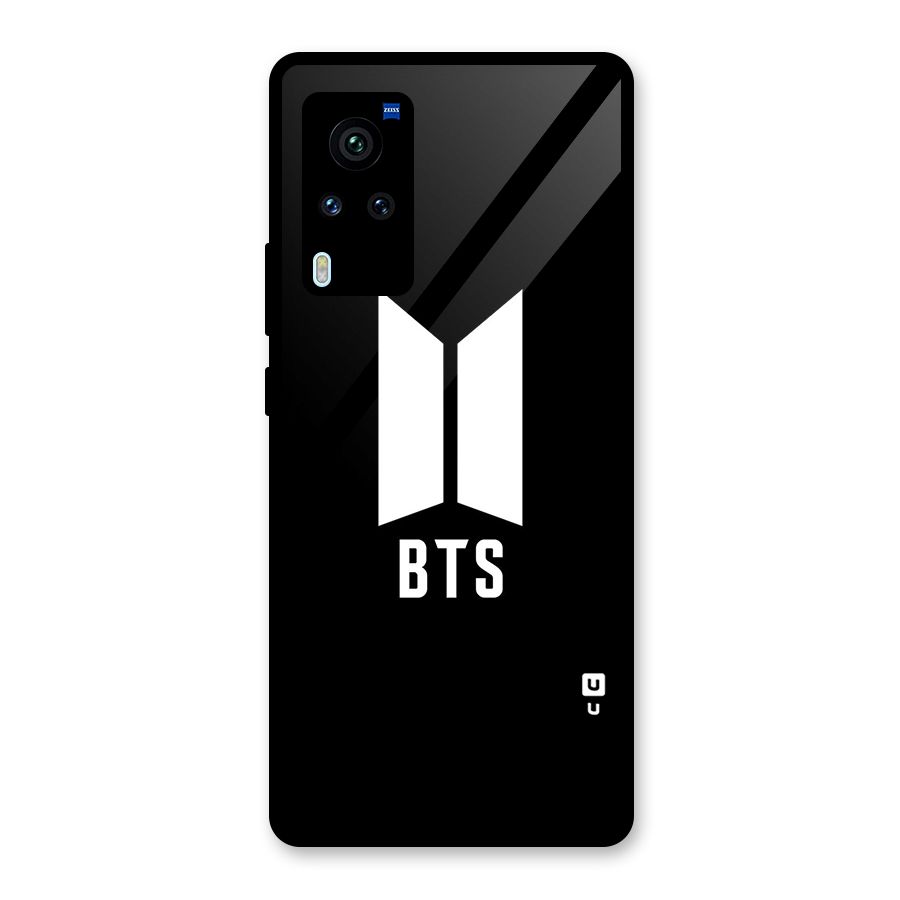 BTS Logo Black Glass Back Case for Vivo X60 Pro