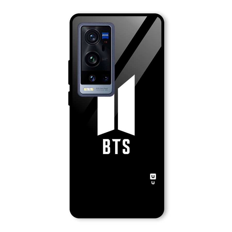 BTS Logo Black Glass Back Case for Vivo X60 Pro Plus