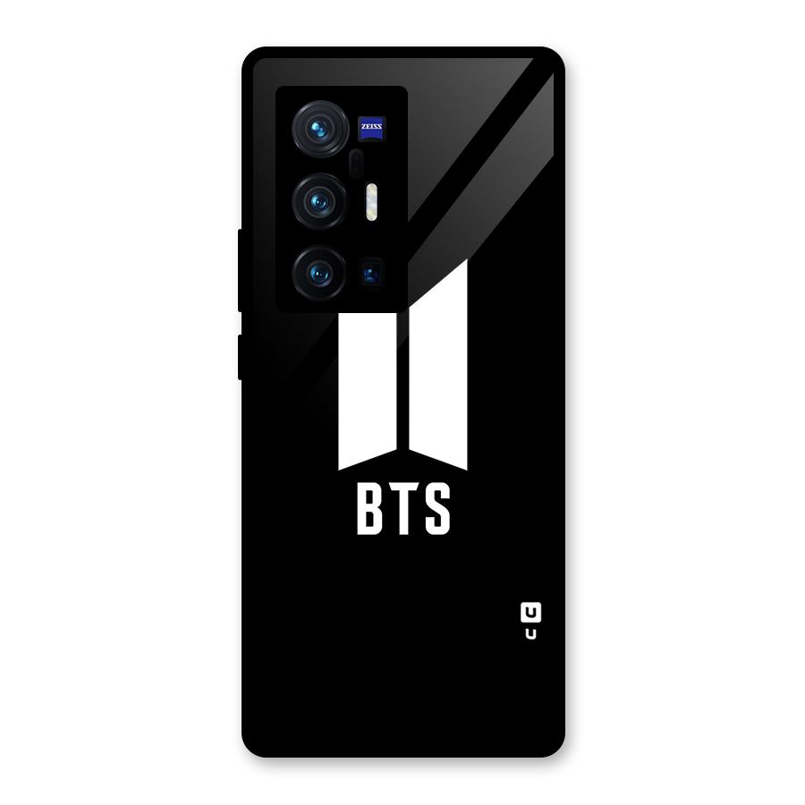 BTS Logo Black Glass Back Case for Vivo X70 Pro Plus