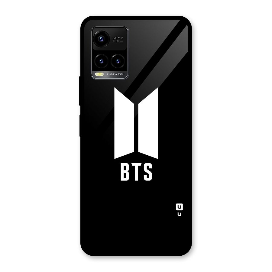 BTS Logo Black Glass Back Case for Vivo Y21T