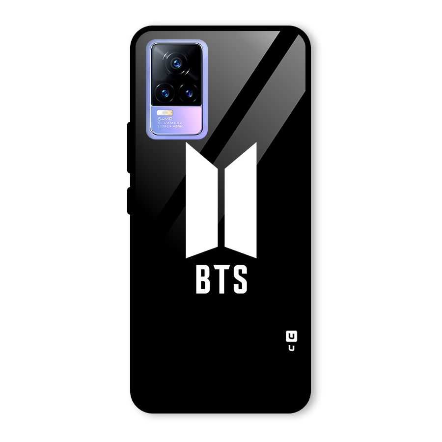 BTS Logo Black Glass Back Case for Vivo Y73