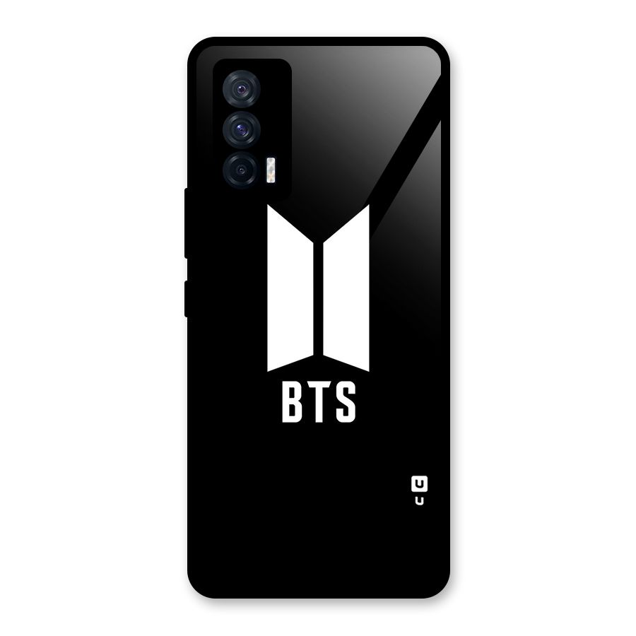 BTS Logo Black Glass Back Case for Vivo iQOO 7 5G