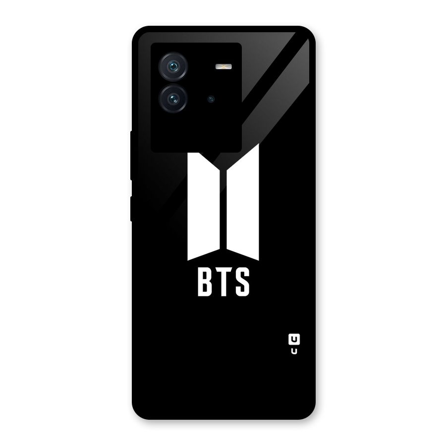 BTS Logo Black Glass Back Case for Vivo iQOO Neo 6 5G