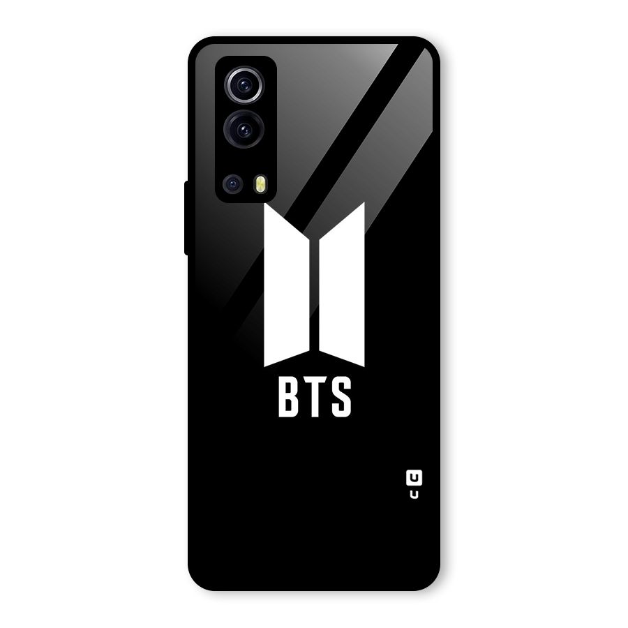 BTS Logo Black Glass Back Case for Vivo iQOO Z3
