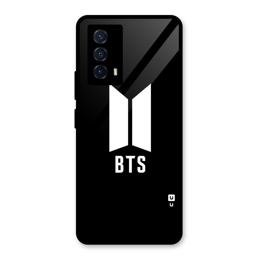 BTS Logo Black Glass Back Case for Vivo iQOO Z5