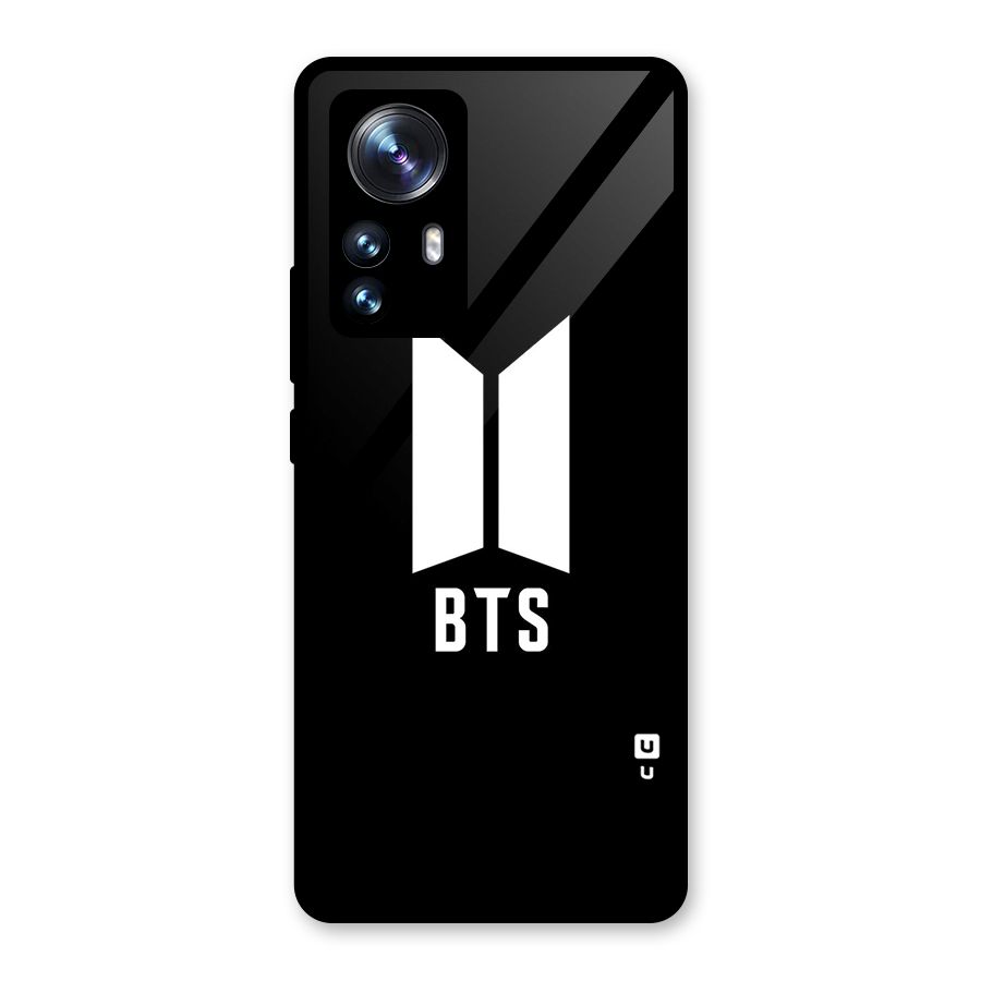 BTS Logo Black Glass Back Case for Xiaomi 12 Pro