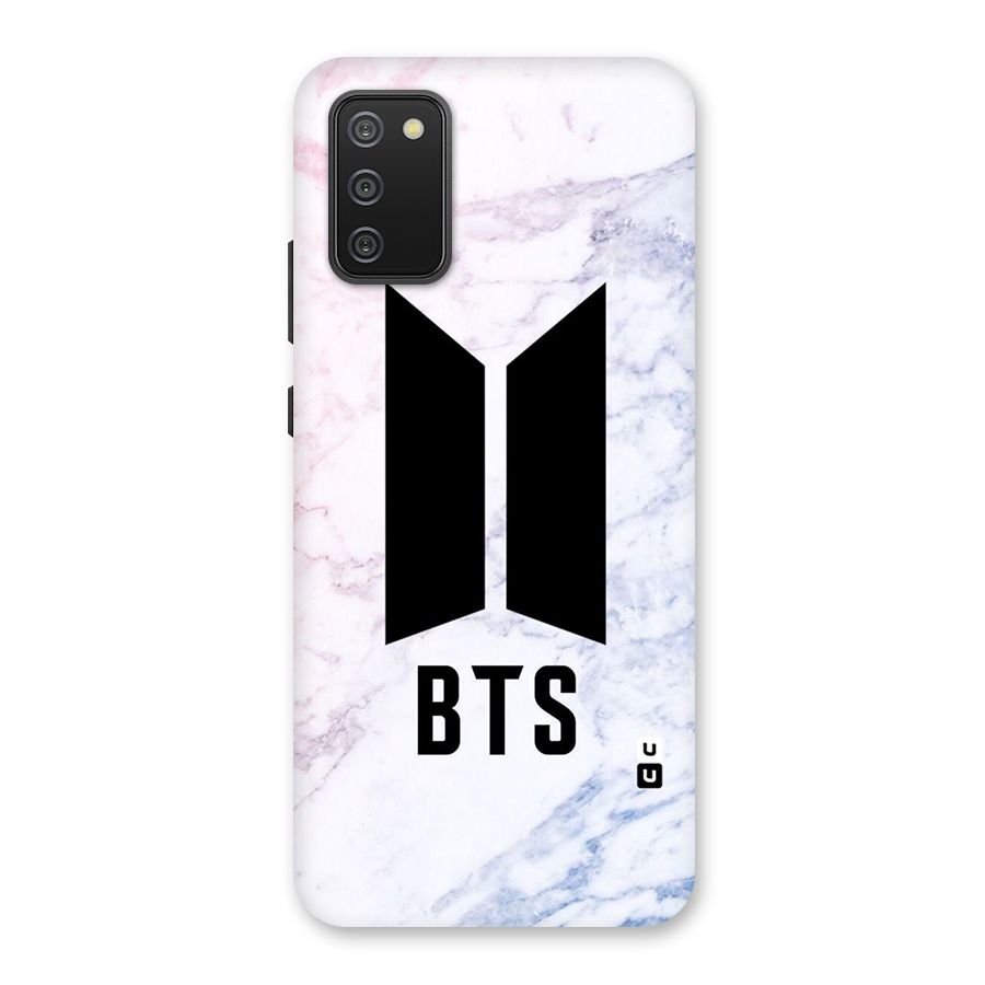 BTS Logo Marble Print Back Case for Galaxy M02s