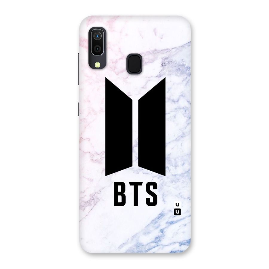 BTS Logo Marble Print Back Case for Galaxy M10s