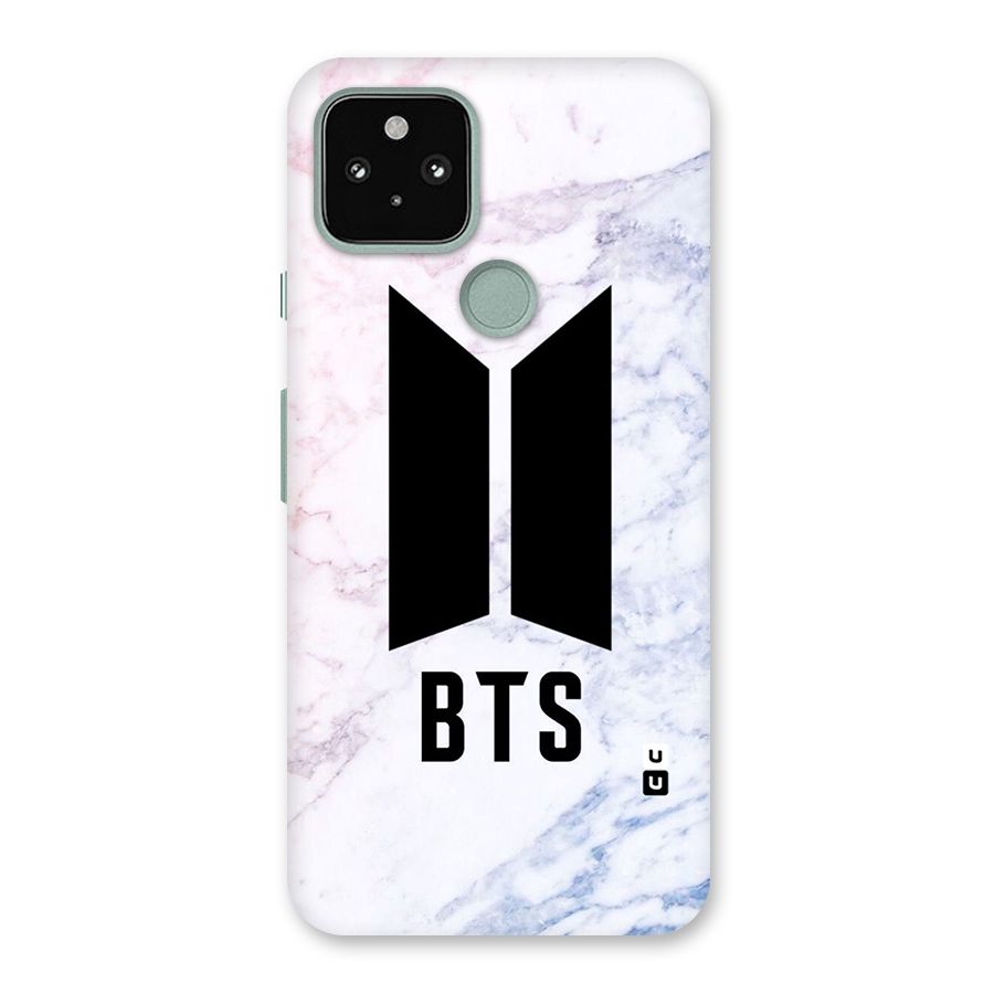 BTS Logo Marble Print Back Case for Google Pixel 5