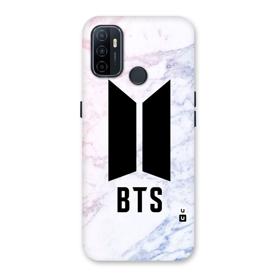 BTS Logo Marble Print Back Case for Oppo A32