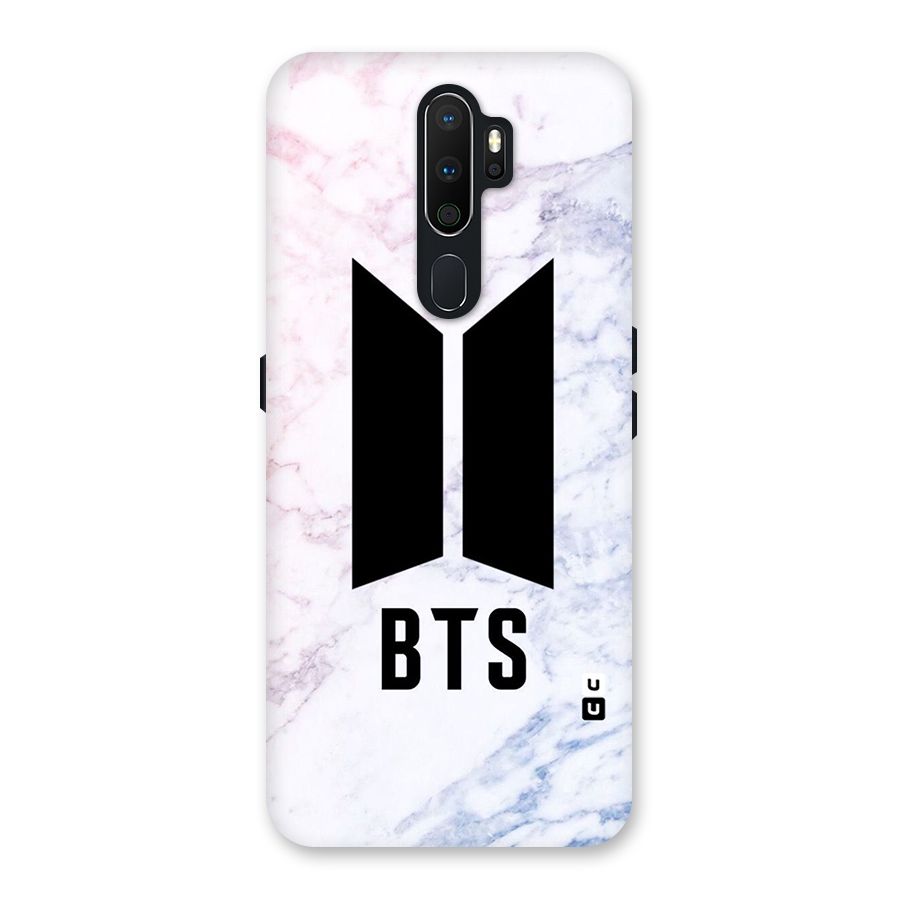 BTS Logo Marble Print Back Case for Oppo A5 (2020)