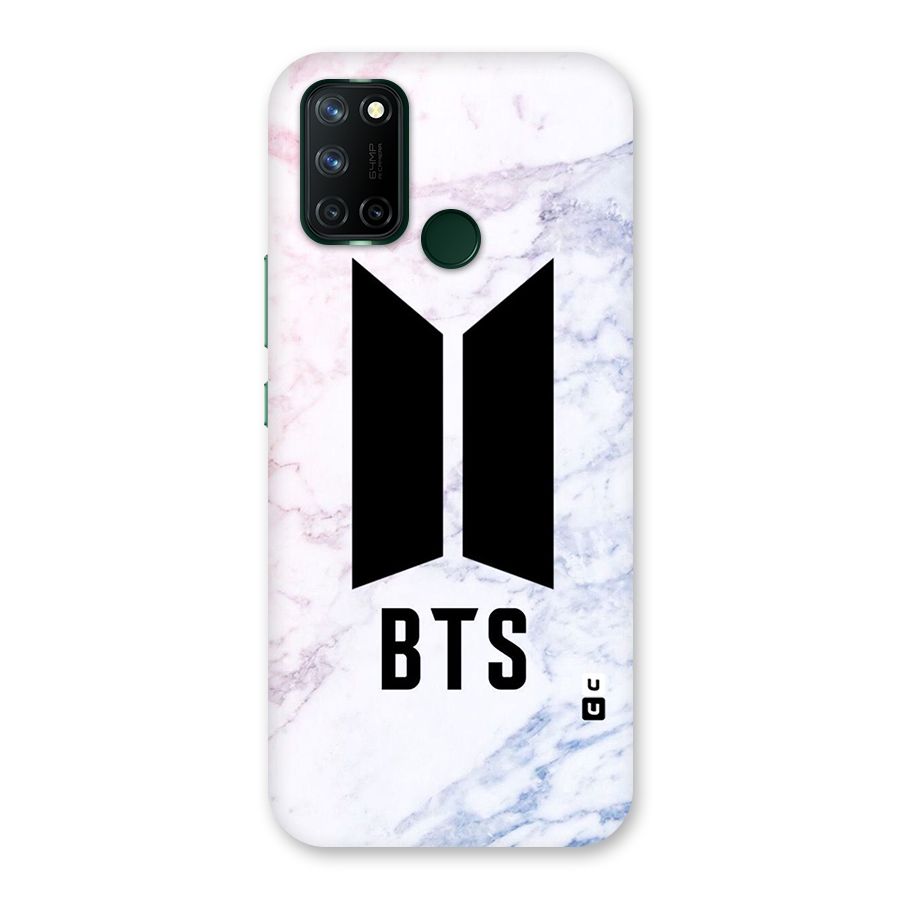 BTS Logo Marble Print Back Case for Realme 7i