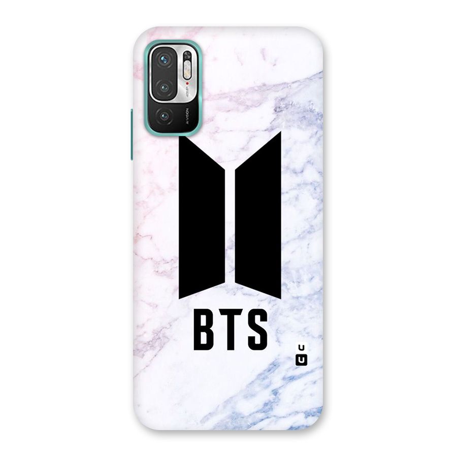 BTS Logo Marble Print Back Case for Redmi Note 10T 5G