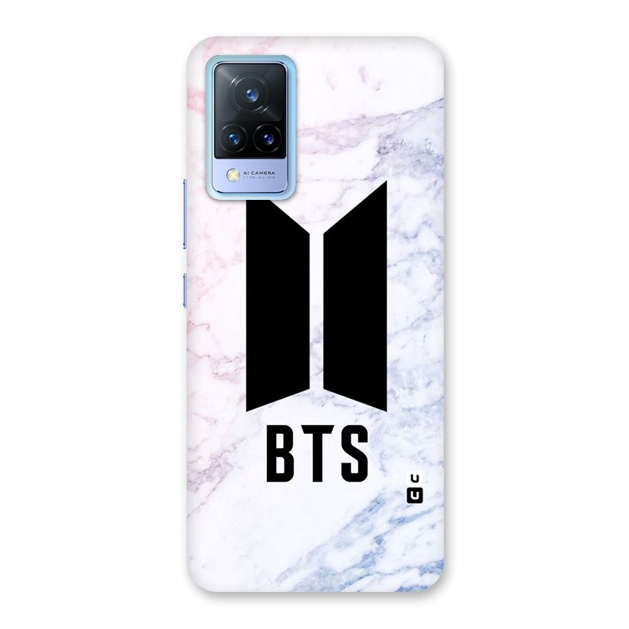 BTS Logo Marble Print Back Case for Vivo V21 5G