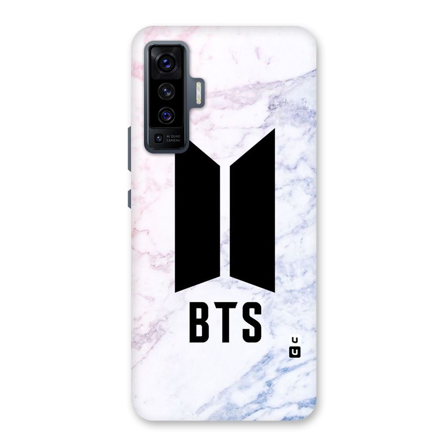 BTS Logo Marble Print Back Case for Vivo X50