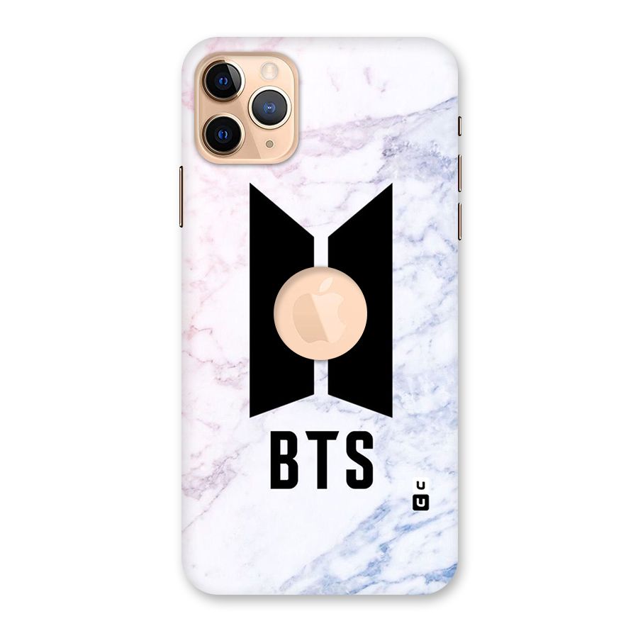 BTS Logo Marble Print Back Case for iPhone 11 Pro Max Logo Cut