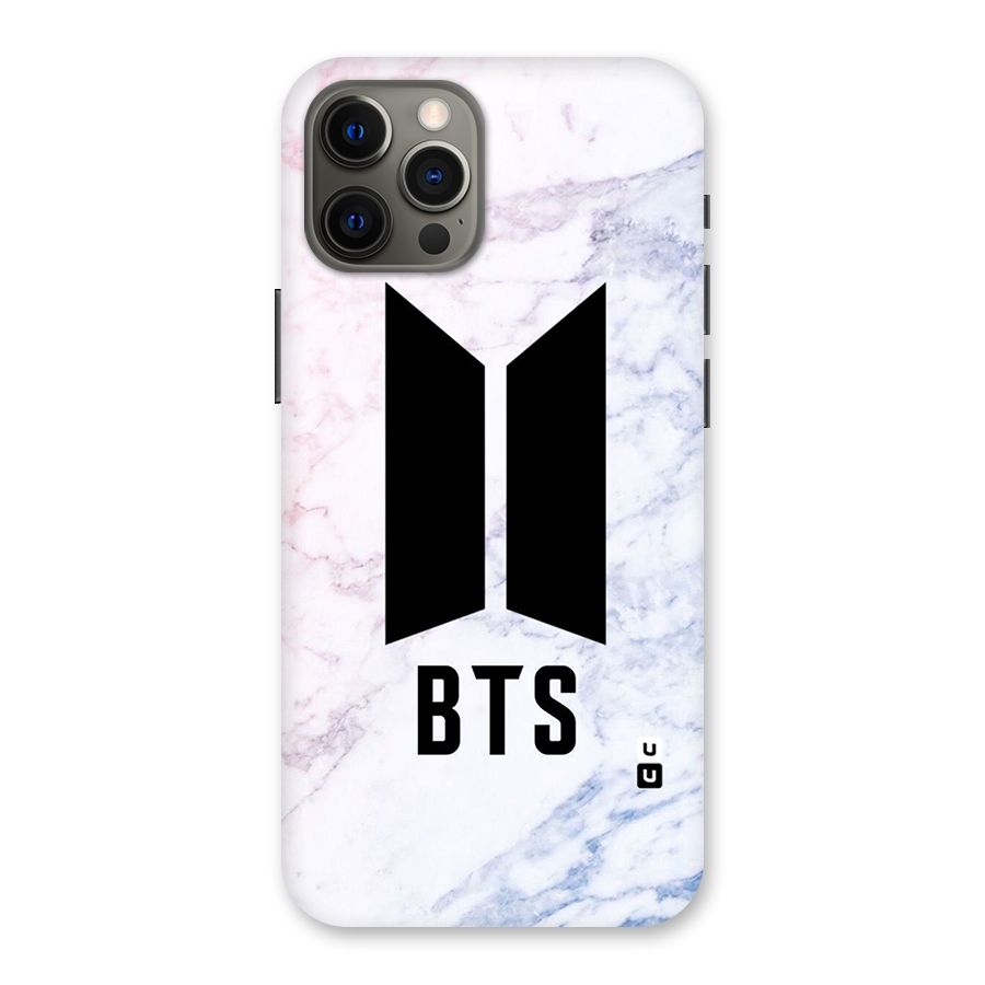BTS Logo Marble Print Back Case for iPhone 12 Pro Max