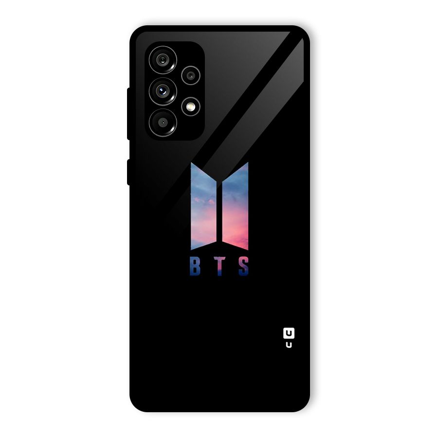 BTS Logo Sky Glass Back Case for Galaxy A73 5G