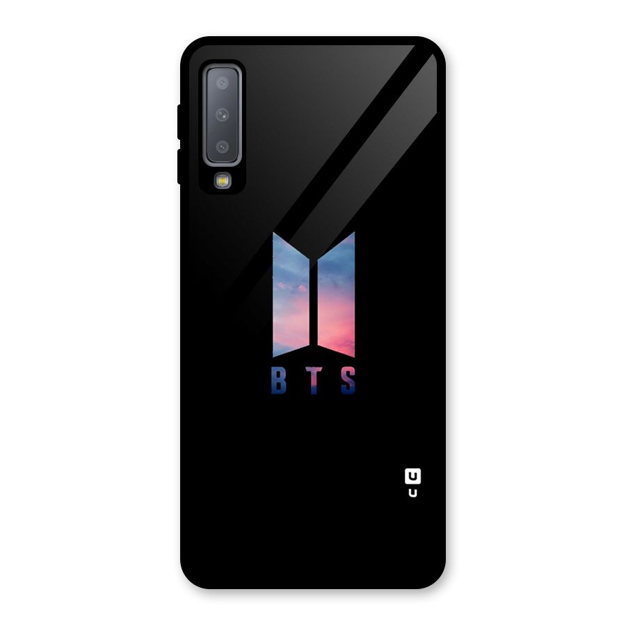 BTS Logo Sky Glass Back Case for Galaxy A7 (2018)