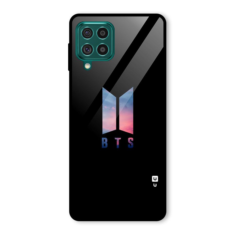 BTS Logo Sky Glass Back Case for Galaxy F62
