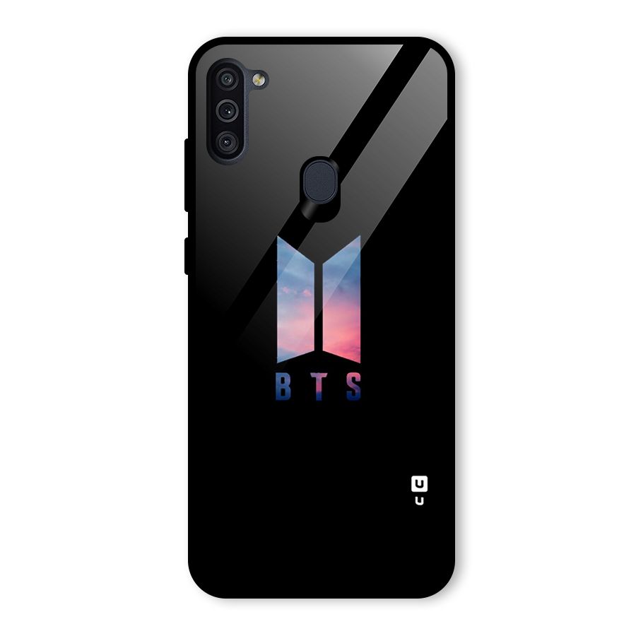 BTS Logo Sky Glass Back Case for Galaxy M11