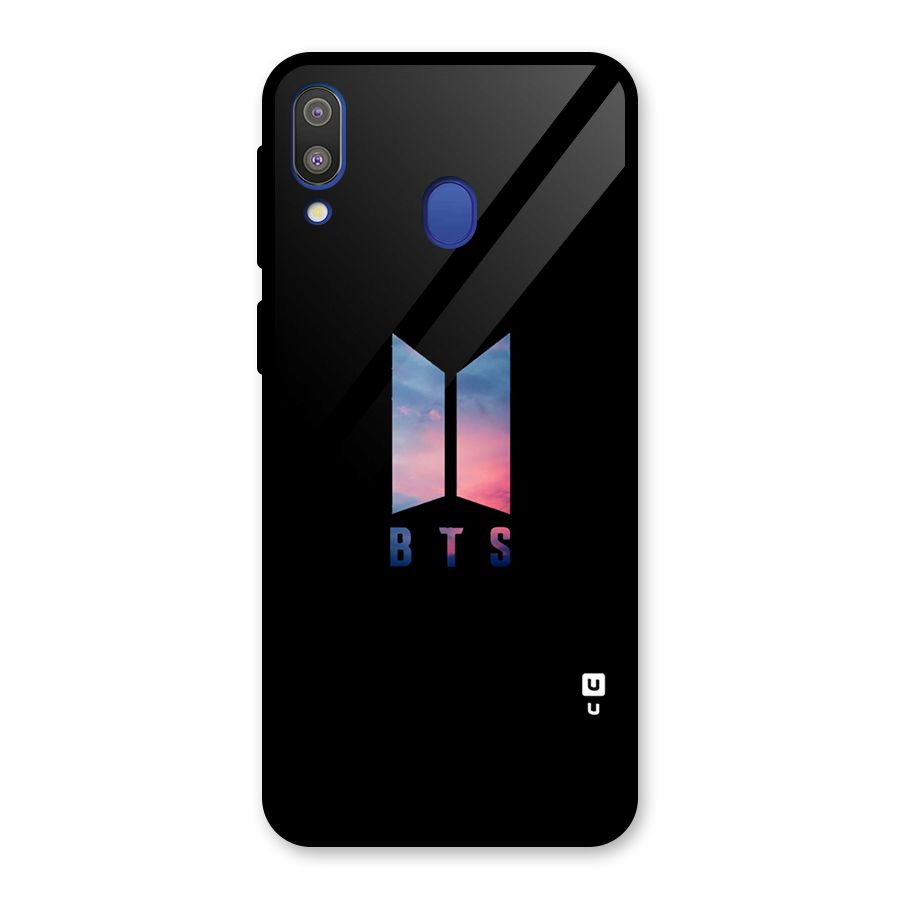 BTS Logo Sky Glass Back Case for Galaxy M20