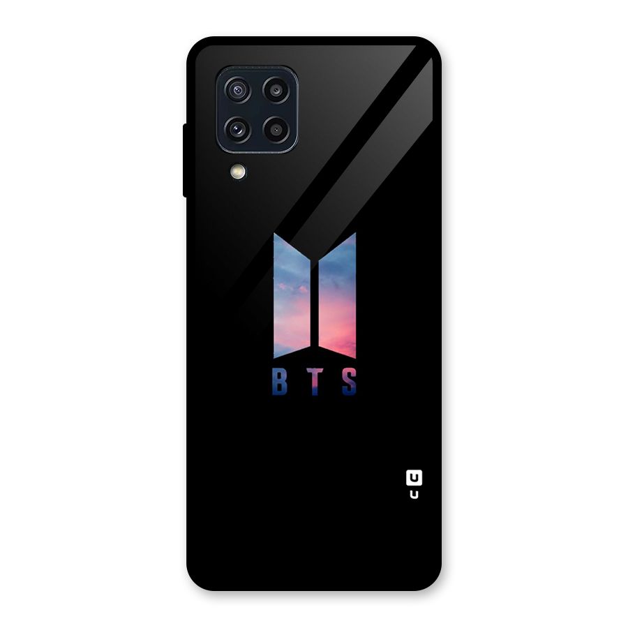BTS Logo Sky Glass Back Case for Galaxy M32