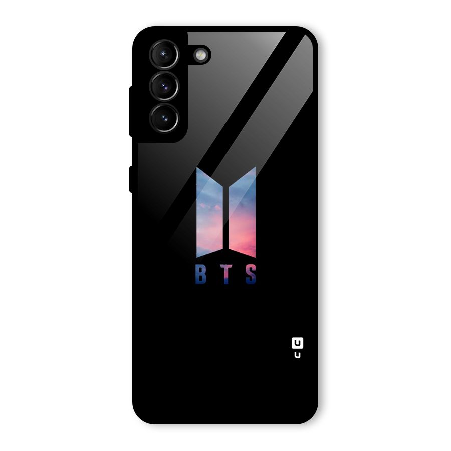 BTS Logo Sky Glass Back Case for Galaxy S21 Plus