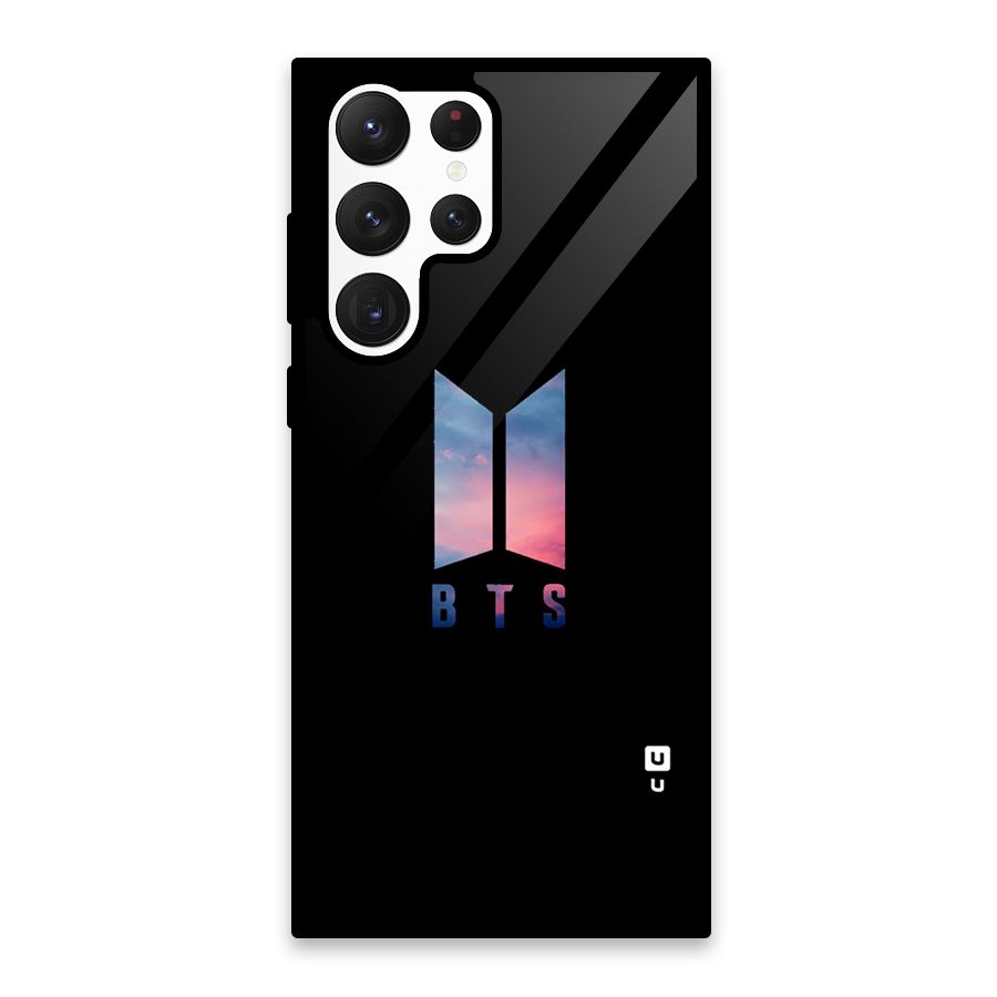 BTS Logo Sky Glass Back Case for Galaxy S22 Ultra 5G