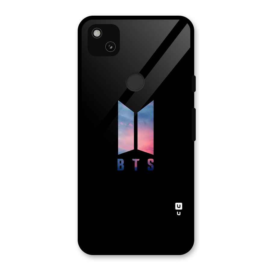 BTS Logo Sky Glass Back Case for Google Pixel 4a