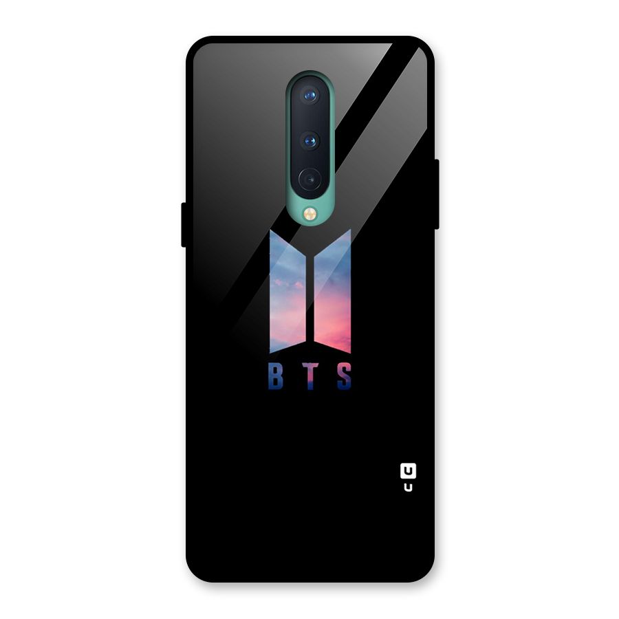 BTS Logo Sky Glass Back Case for OnePlus 8