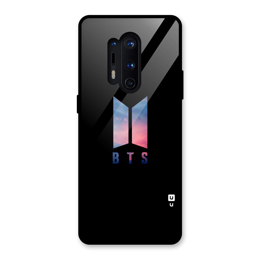BTS Logo Sky Glass Back Case for OnePlus 8 Pro