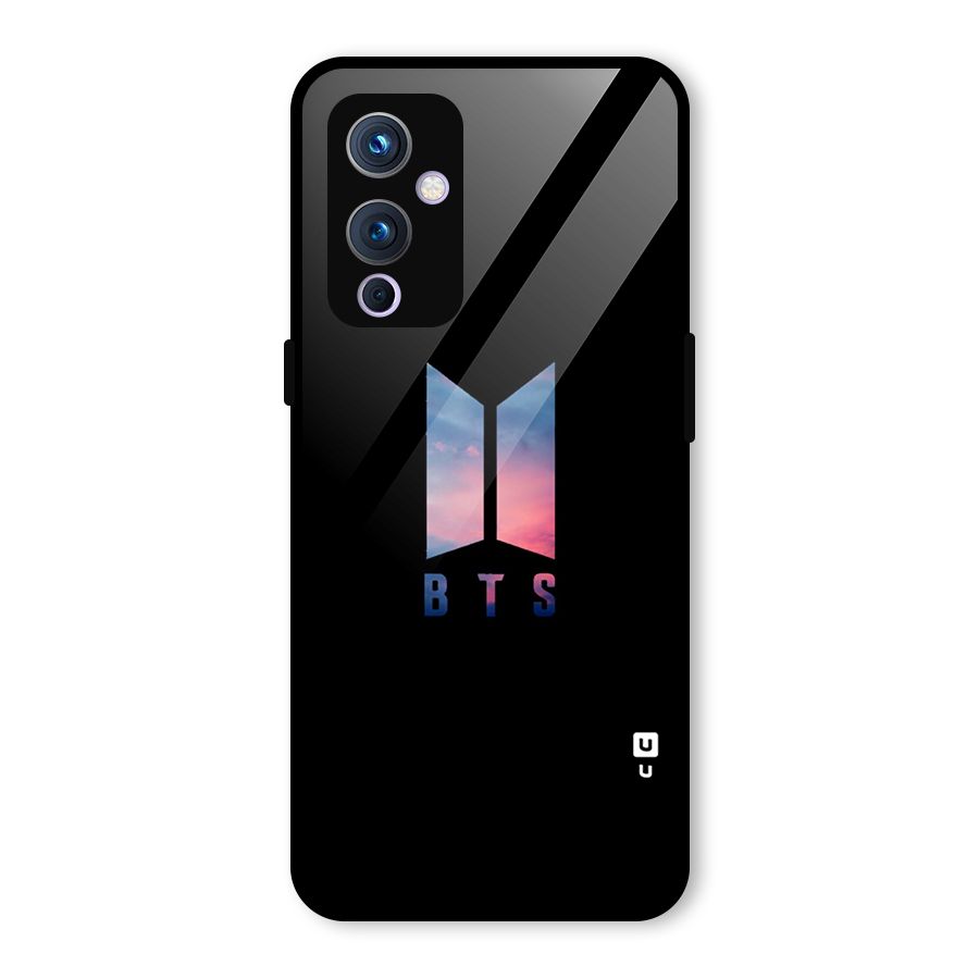 BTS Logo Sky Glass Back Case for OnePlus 9