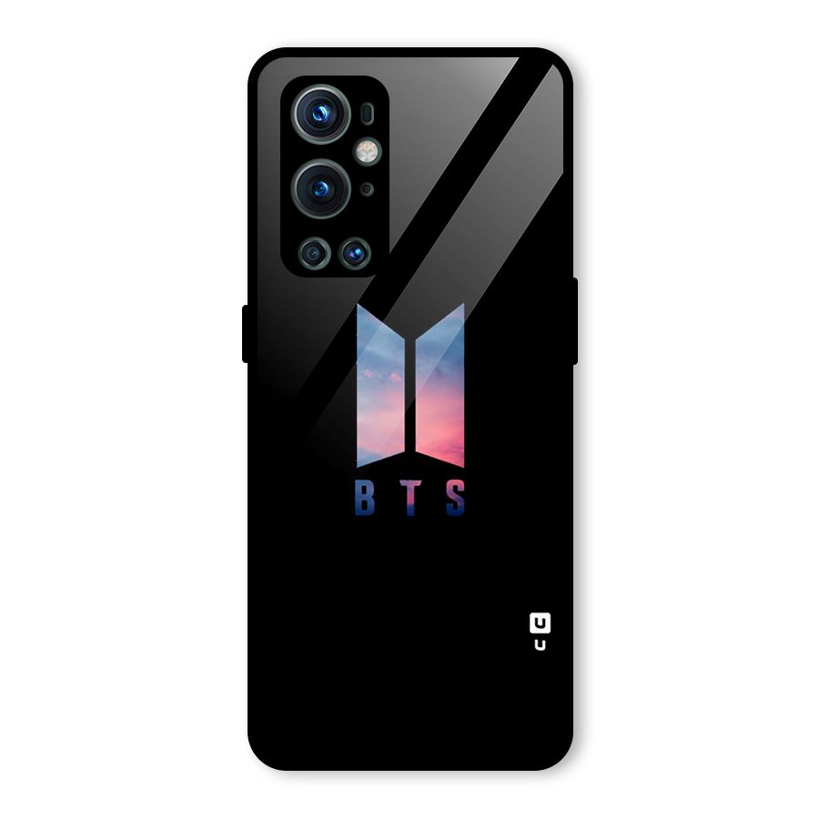 BTS Logo Sky Glass Back Case for OnePlus 9 Pro