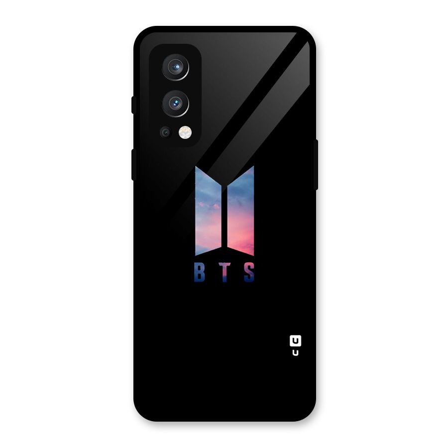 BTS Logo Sky Glass Back Case for OnePlus Nord 2 5G