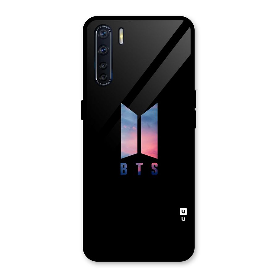 BTS Logo Sky Glass Back Case for Oppo F15