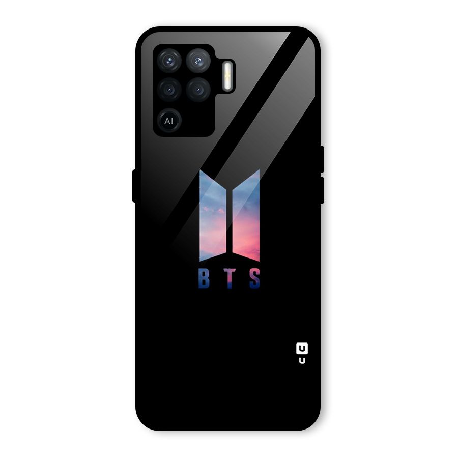 BTS Logo Sky Glass Back Case for Oppo F19 Pro