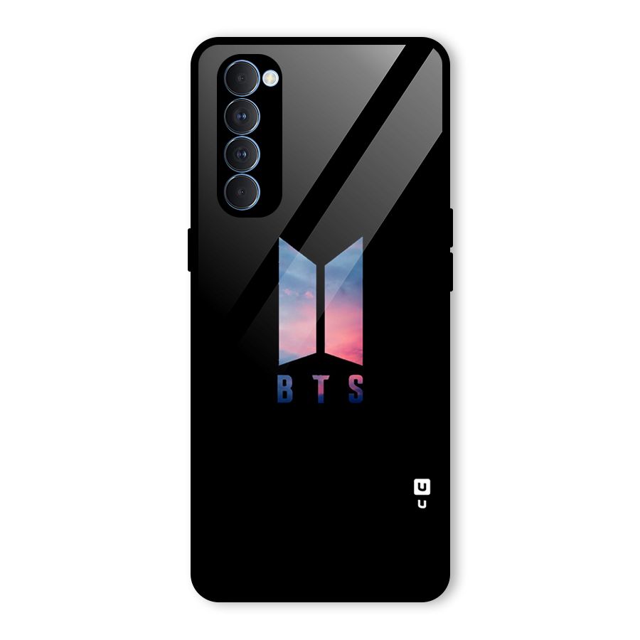 BTS Logo Sky Glass Back Case for Oppo Reno4 Pro