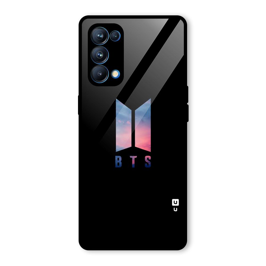 BTS Logo Sky Glass Back Case for Oppo Reno5 Pro 5G