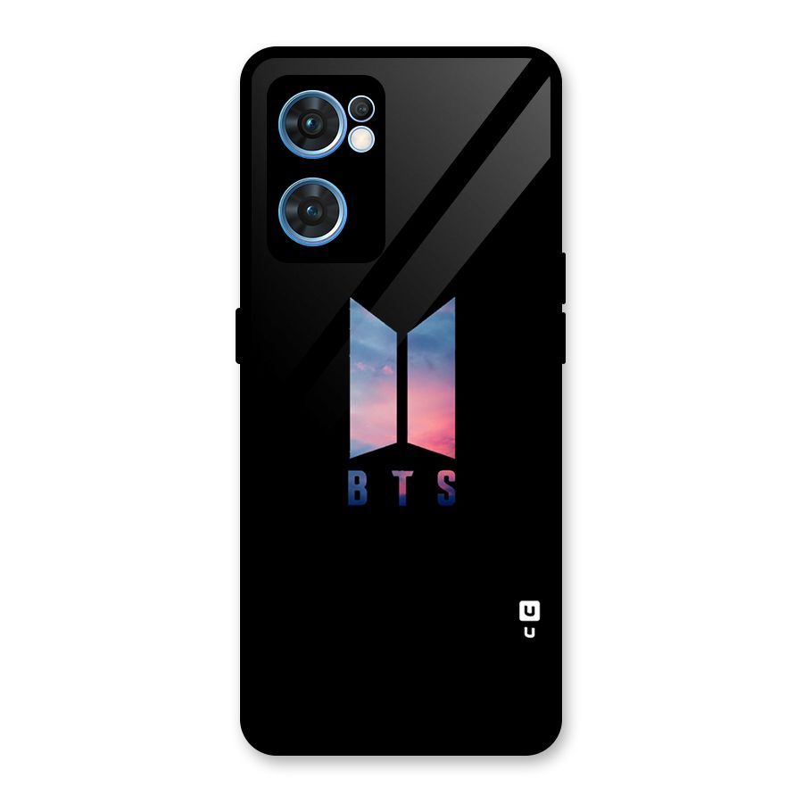 BTS Logo Sky Glass Back Case for Oppo Reno7 5G