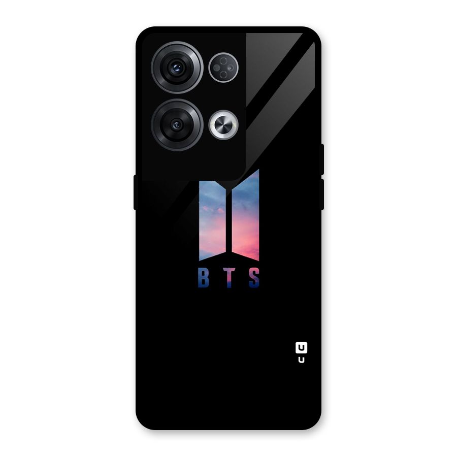 BTS Logo Sky Glass Back Case for Oppo Reno8 Pro 5G