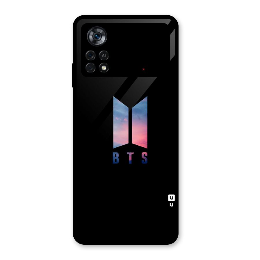 BTS Logo Sky Glass Back Case for Poco X4 Pro 5G