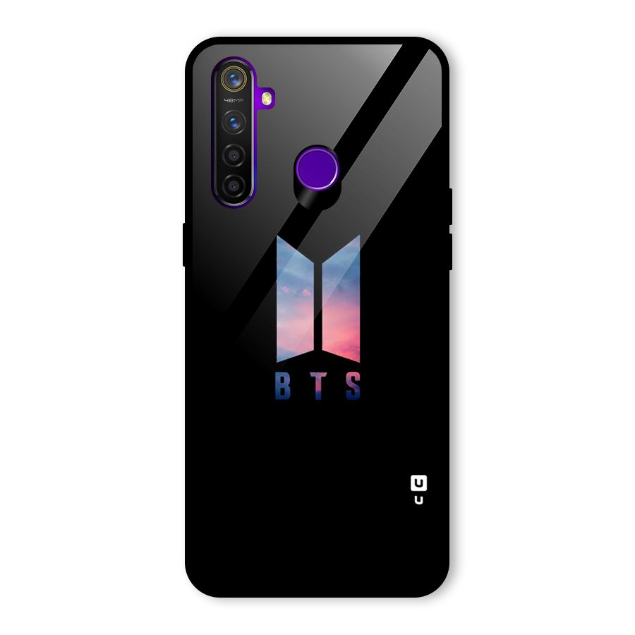 BTS Logo Sky Glass Back Case for Realme 5 Pro
