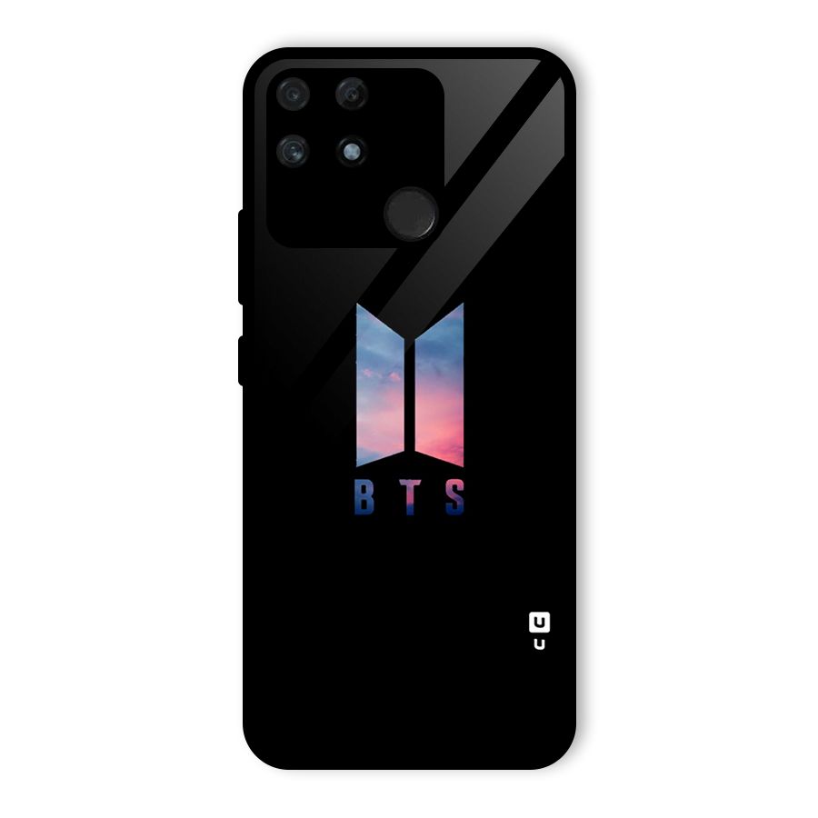 BTS Logo Sky Glass Back Case for Realme Narzo 50A