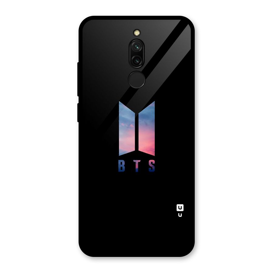 BTS Logo Sky Glass Back Case for Redmi 8