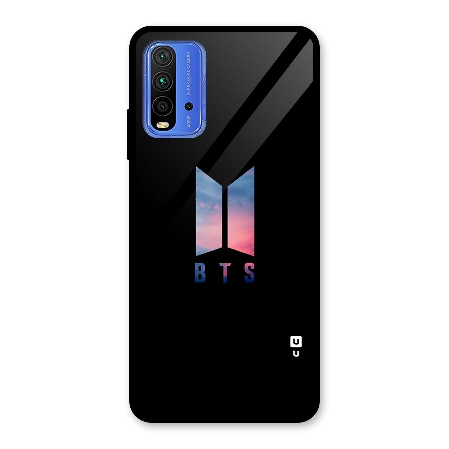 BTS Logo Sky Glass Back Case for Redmi 9 Power