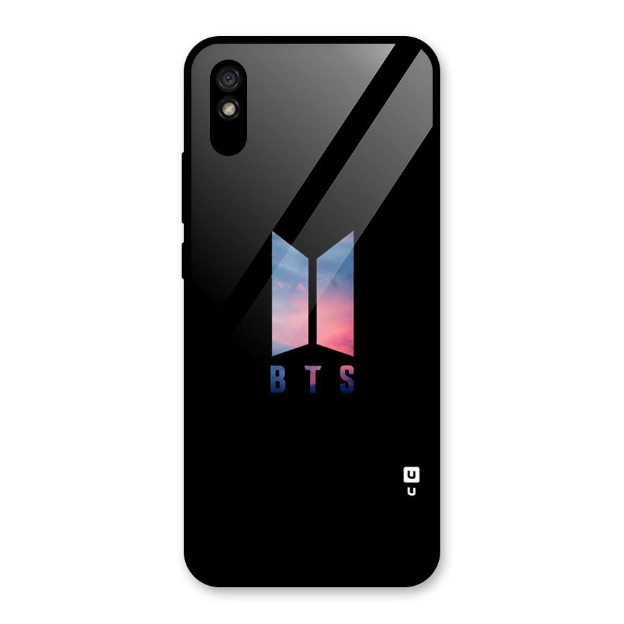 BTS Logo Sky Glass Back Case for Redmi 9i