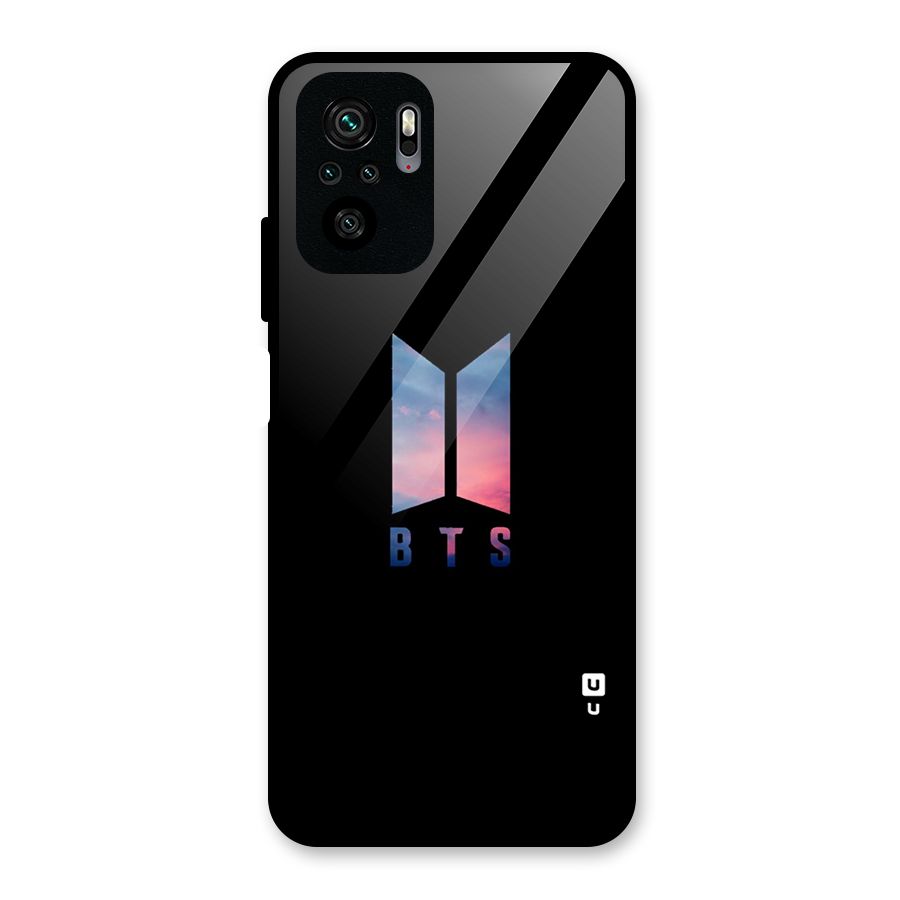 BTS Logo Sky Glass Back Case for Redmi Note 10S